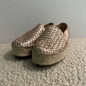 Sam Edelman Metallic Rose Gold Catherine Espadrilles Lightly Used